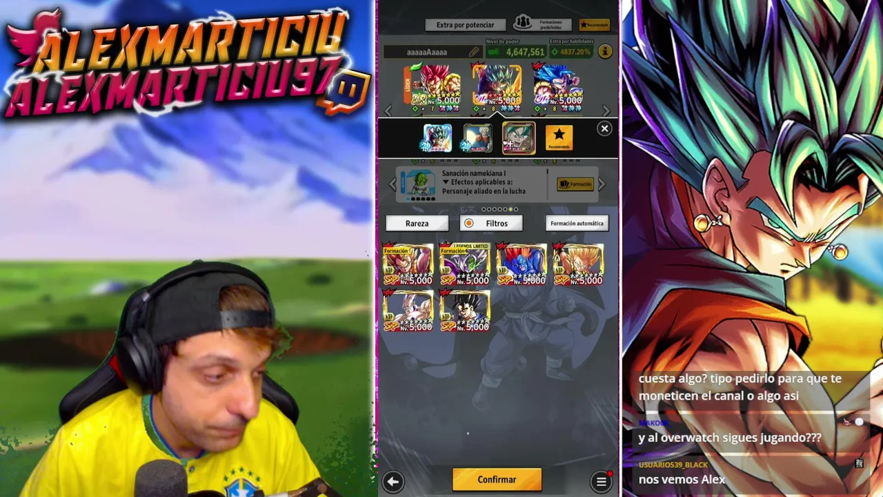🫶VEGITO CON ZENKAI y 🤪EQUIPO TANI