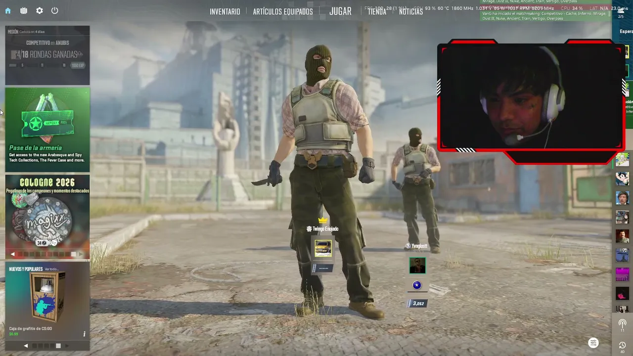jugando al cs con el lauchitaboy