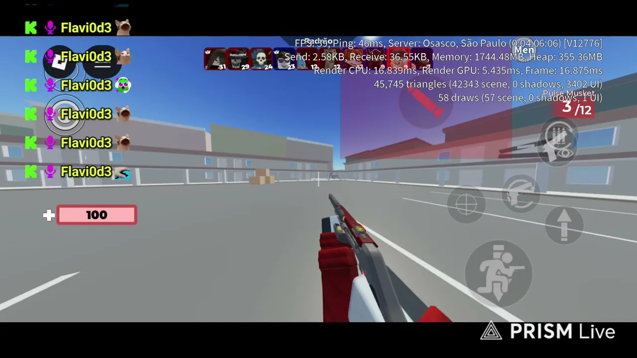 Jogando Roblox