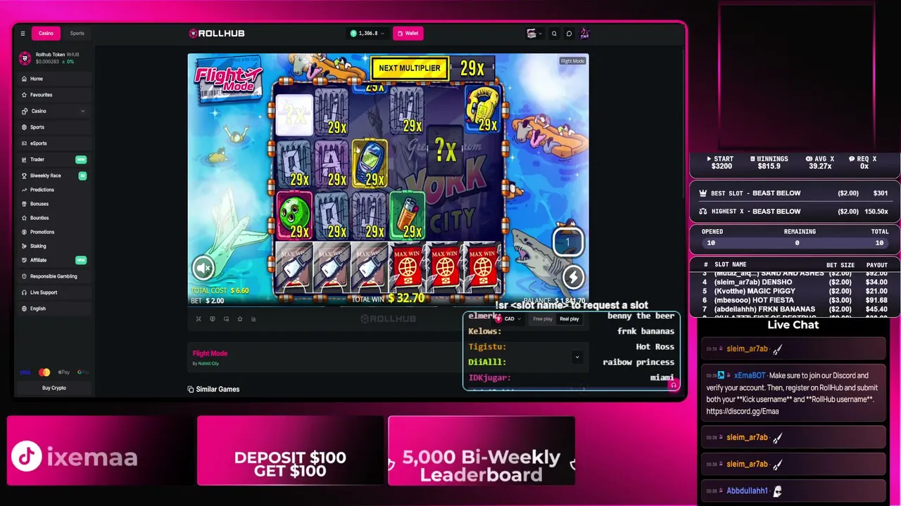 VIEWERS BONUS HUNT - !rollhub !p !bonus !discord
