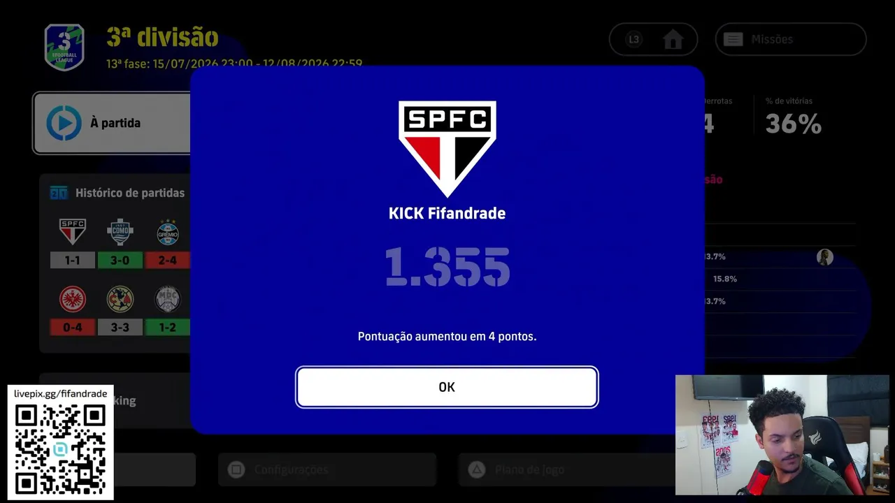 BUSCANDO A 2° DIVISÃO NA NOVA TEMPORADA DO EFOOTBALL! !pix