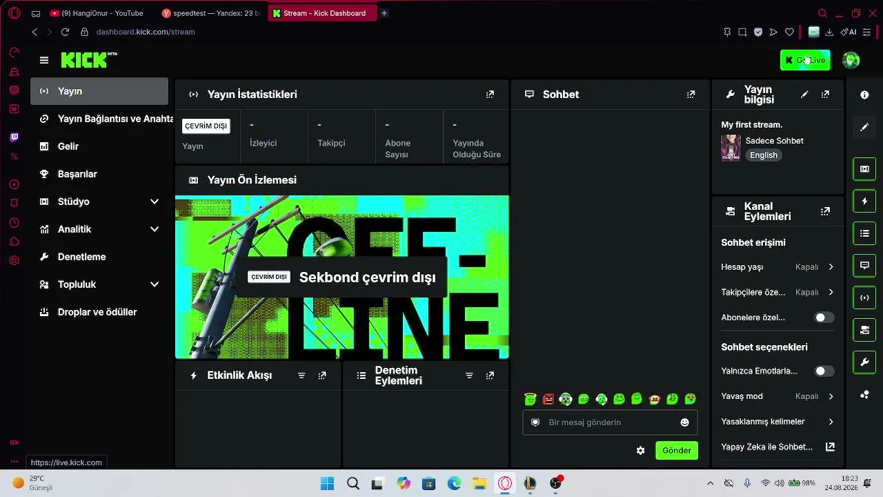 My first stream.