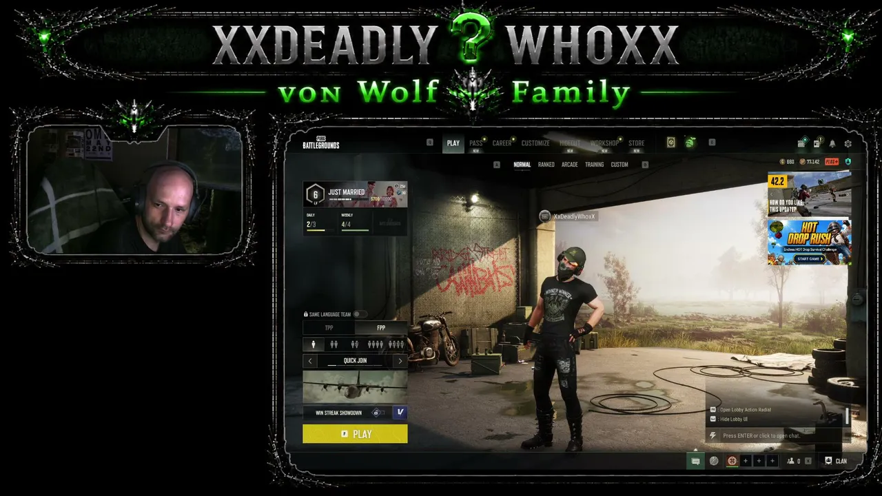 Doing a thing!  Partner Grind
#PUBG