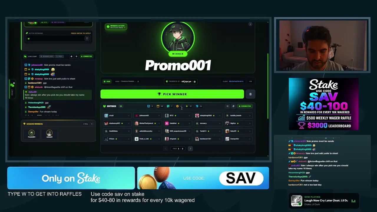 $100 RAFFLE POT STAKE - STAKE RAW $1100 BONUS HUNT - TIPS TO CHAT DAILY RAFFLES - SPORTS TALK - CODE sav  !site