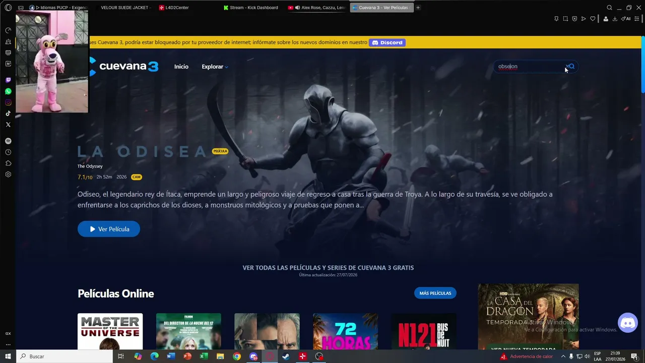 WEBEANDO ANDO EN CENTER  // !s para hablar