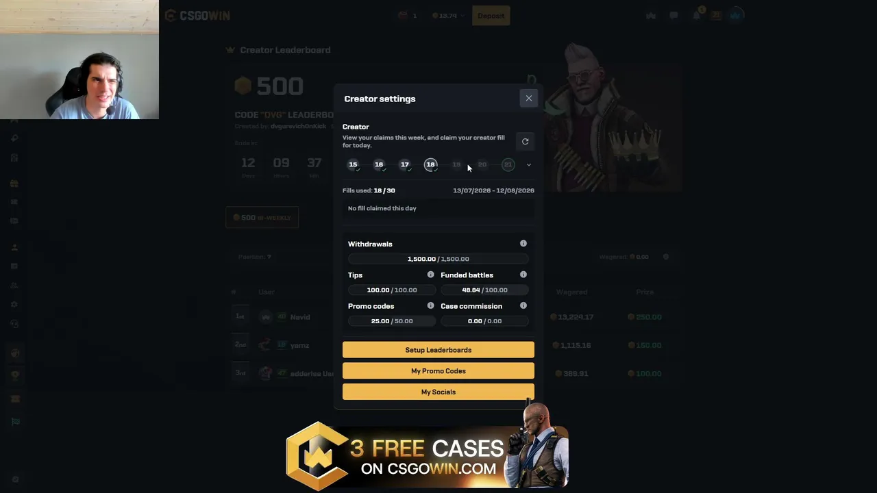 Never Dvg VS Always Dvg | Calls and Giveaways | !csgowin !dc