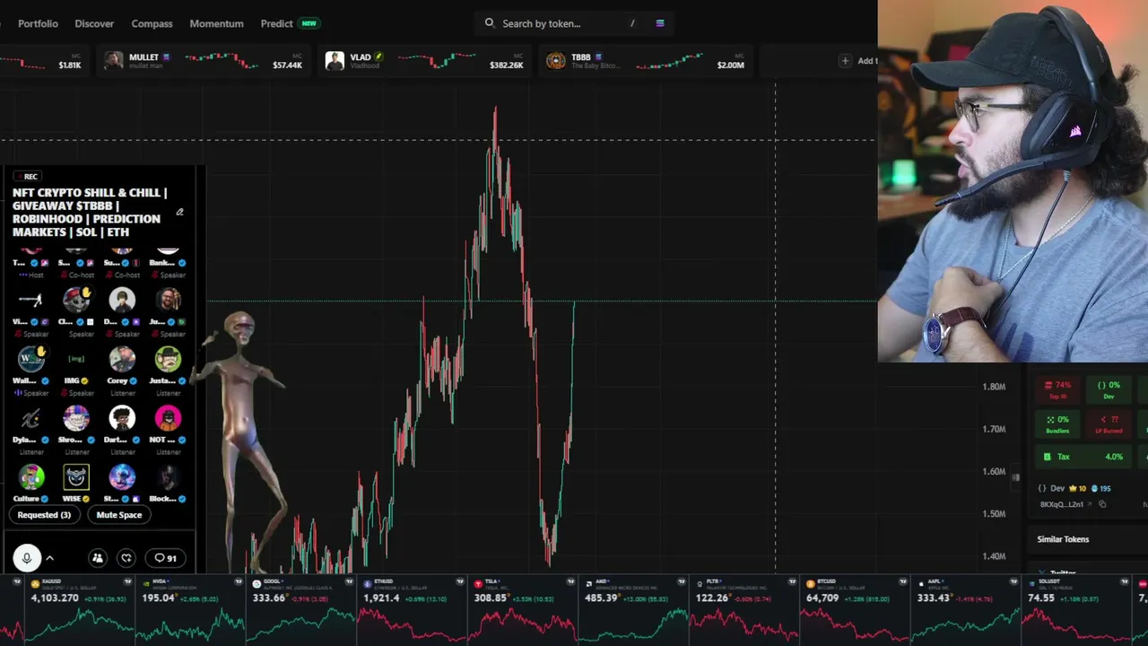 $TBBB | GAMING | TRENCHING | PREDICTION MARKETS | ROBINHOOD | Live on X Kick AbstractChain YT