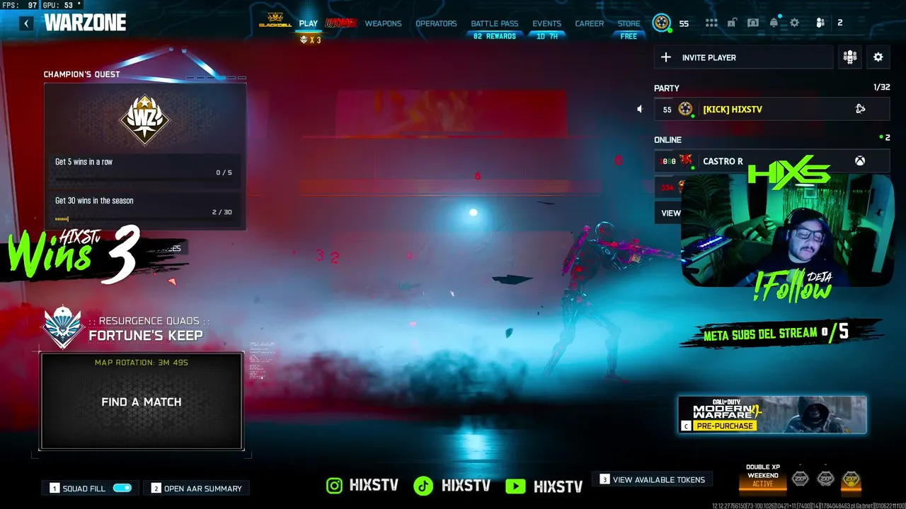 ⚡GRINDEO NOCTURNO de CHILL | WARZONE & BATTLEFIELD ⚡Redes: @HIXSTV ⚡