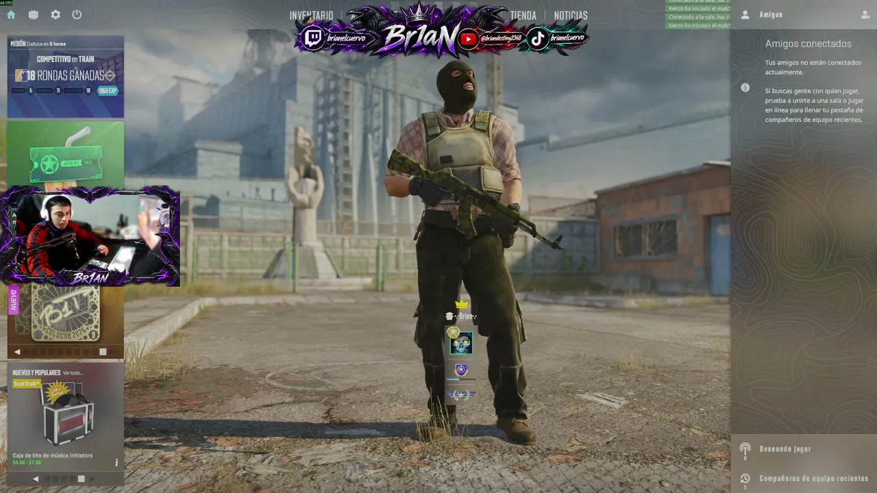 Comenzando en Kick! Vamos a estar jugando CS modo compañero! Seguime