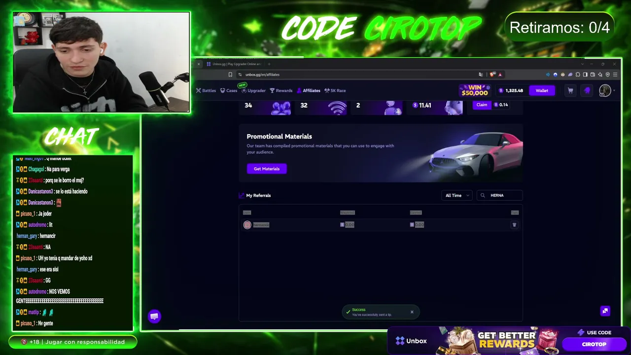 300USD RAW EN !UNBOX - 200 USD SORTEO | CODE: CIROTOP