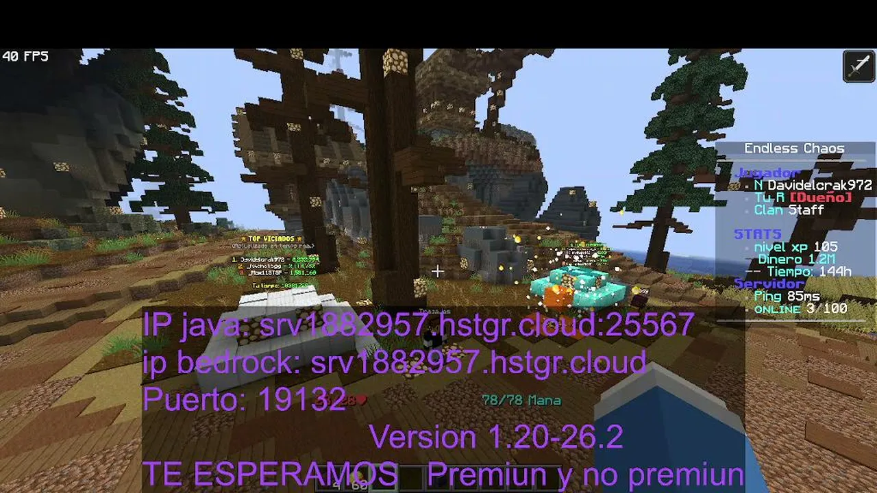 jugando minecraft