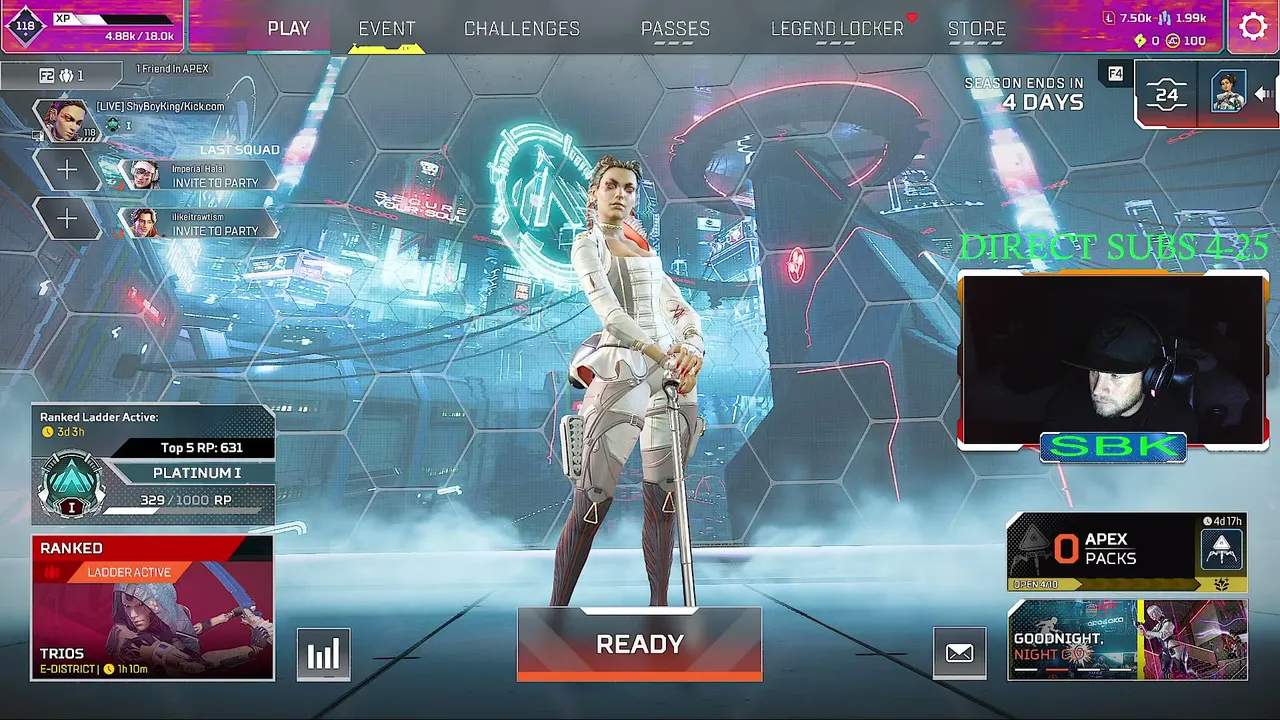 Back On The Partner Grind ! 4/25 Subs Needed💥Apex Sabotage💥 !TTS #PickKick #Blessed