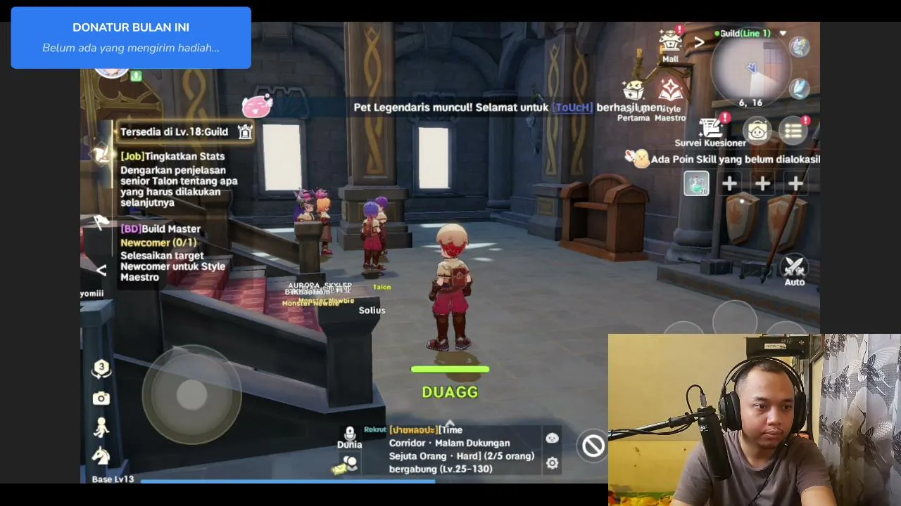 My first stream. Donate di tako.id/DUAGG. MEDIASHARE ON