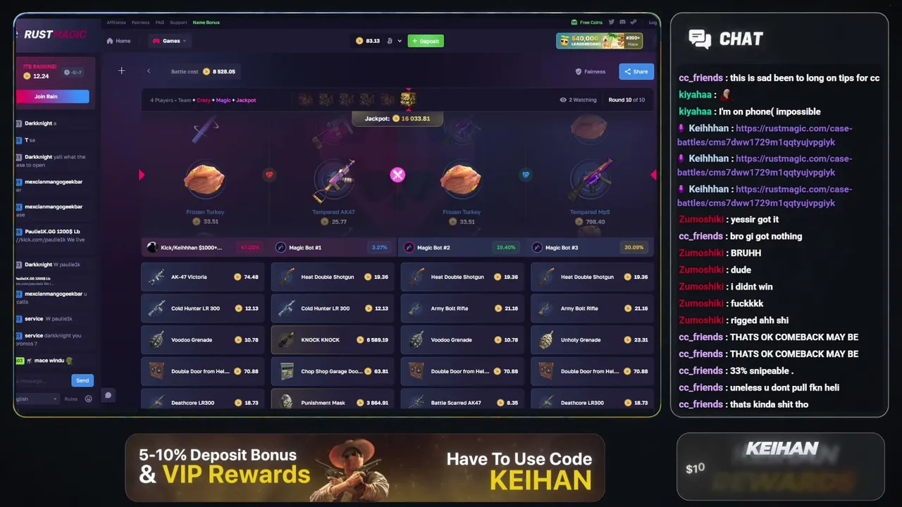 🔥WE LIVE ON EVERY SITE!🔥 !upgrader !Bloxflip ! rustmagic !lb !discord