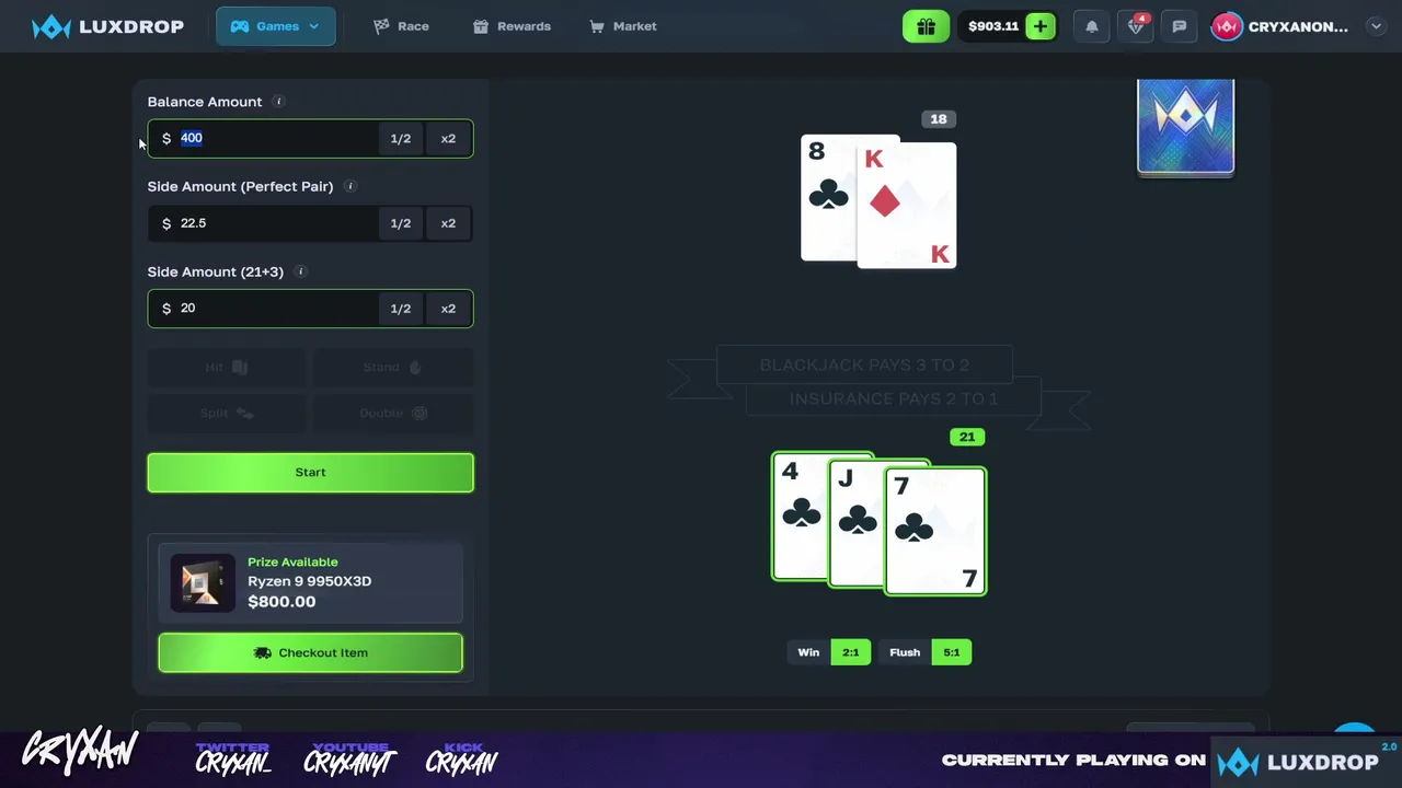 HOPE IS LOW. BETS ARE HIGH!  LETS GOO!!! | !LB | !CHICKENGG | !luxdrop | CODE: CRYXAN