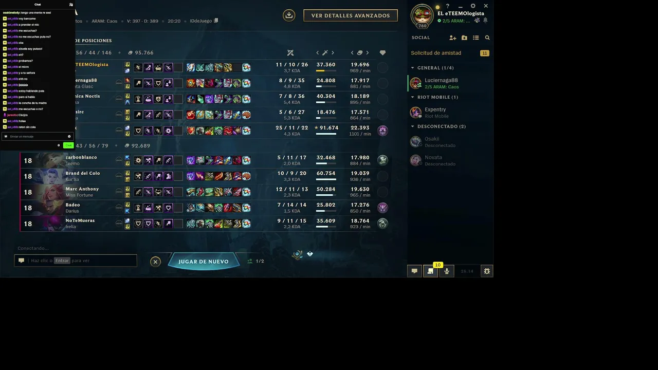 unos aram: caos.. probando esto del streaming por primera vez ♥