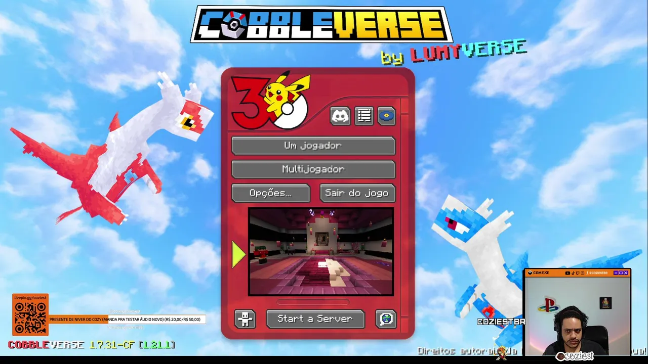 temos que pegar eu sei COBBLEMON