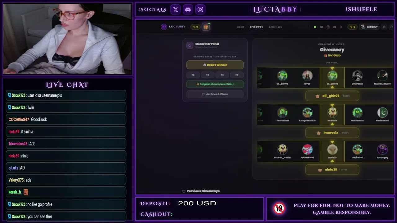 GIVEAWAY !GW  ---}LUCIABBY.COM --} !site !1Win !vavada 500x CALL=20USD !slotcall !! HOT GIRL GAMBLE  !depositboost  --->!discord