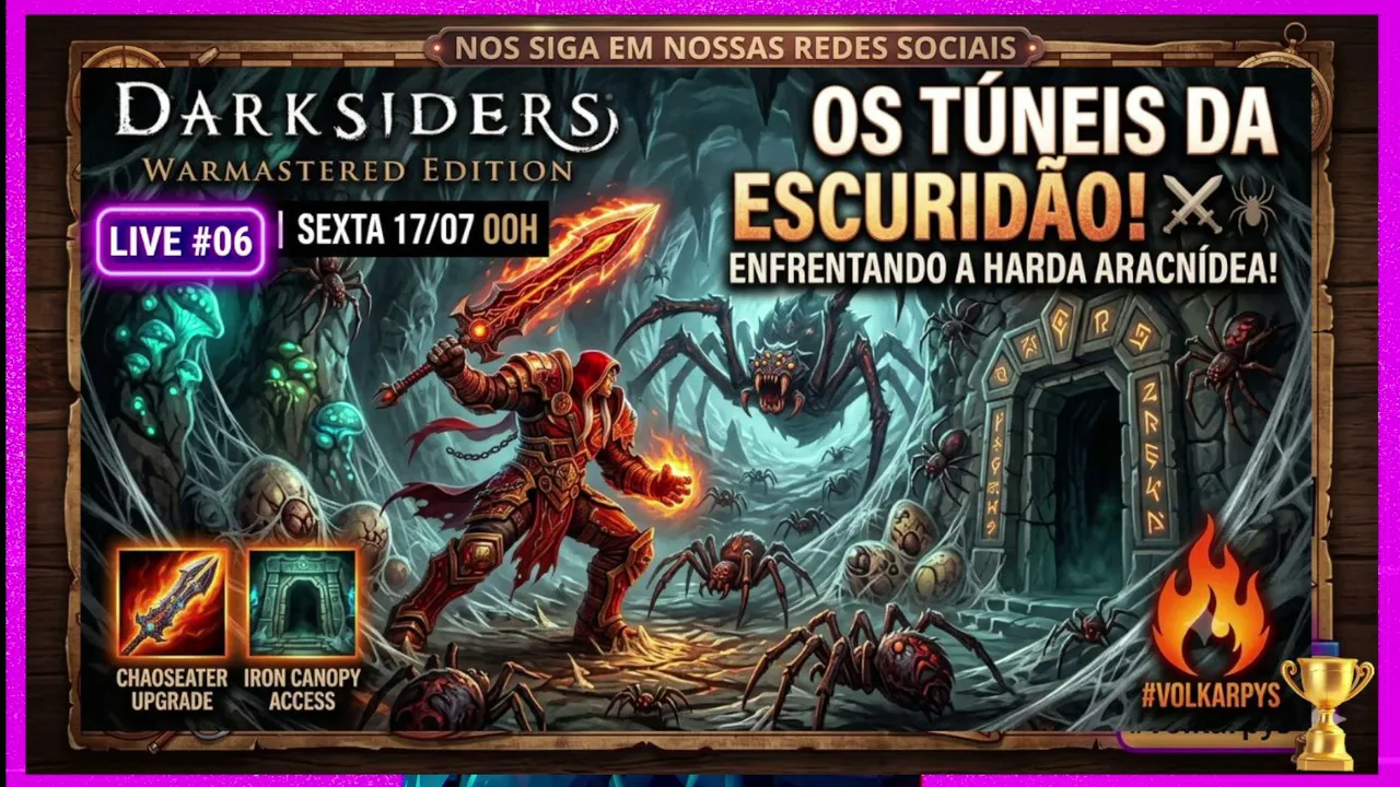 TÚNEIS DA HERESIA - A ESCURIDÃO SUBTERRÂNEA! ⚔️🕷️ (SAGA Darksiders #06) [PT-BR] #volkarpys