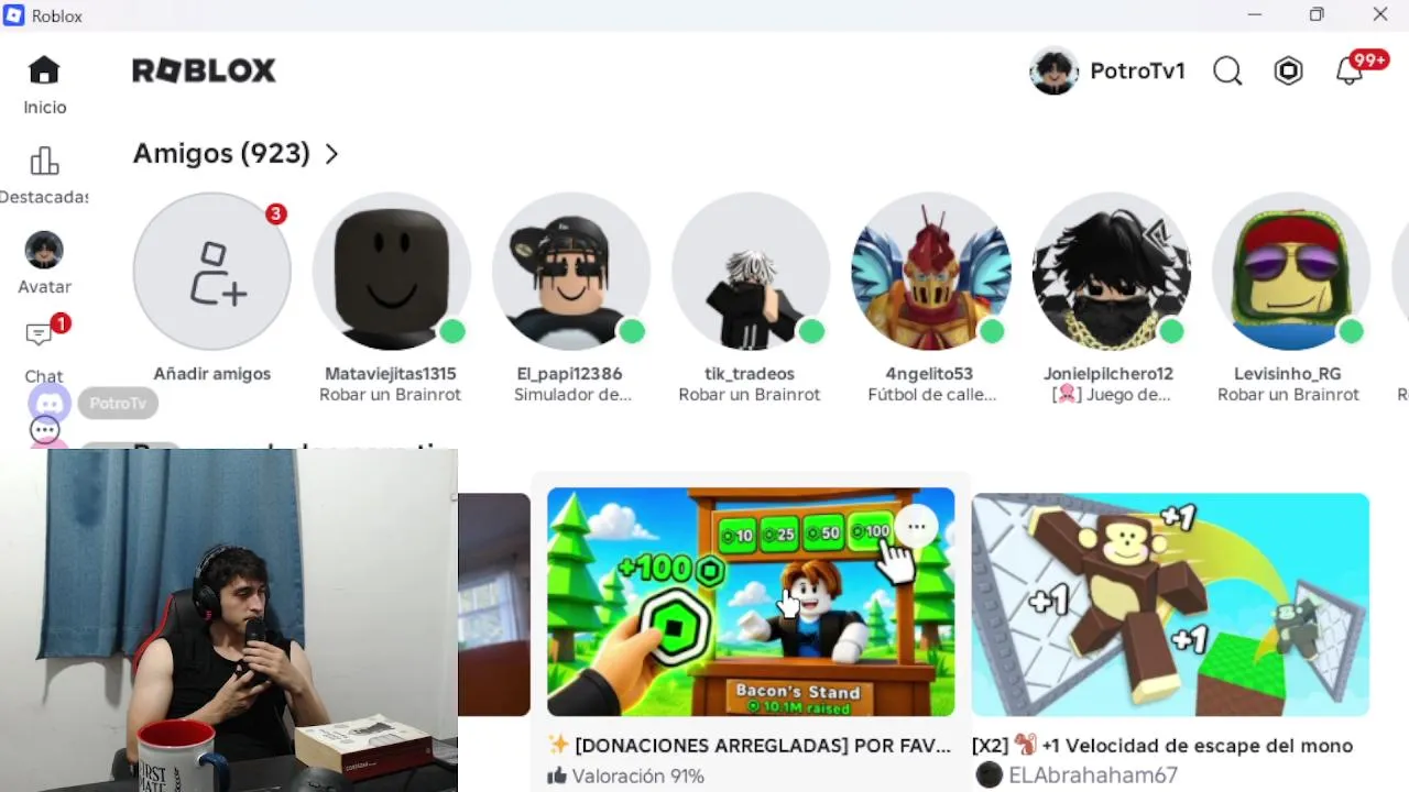 Bajando pepita en ROBLOX