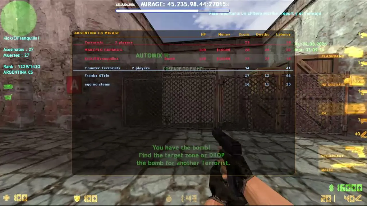 Jugando CS 1.6 Con Los Pibes