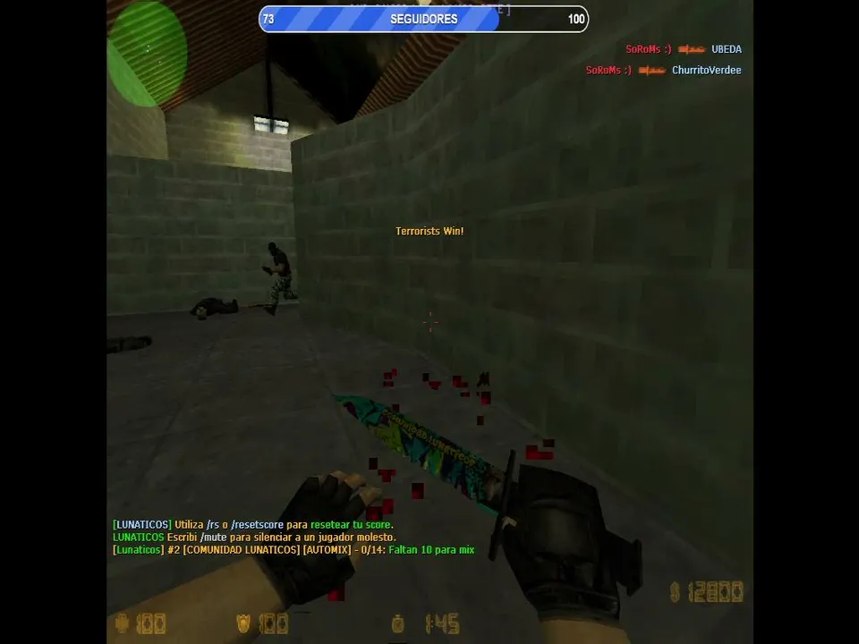 Jugando cs 1.6 entren a ver como manqueo