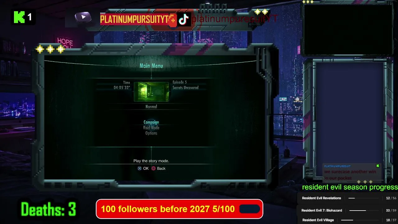 we are back on the grind for the resident evil challenge season with resident evil revelations this playthrough is a no death playthrough