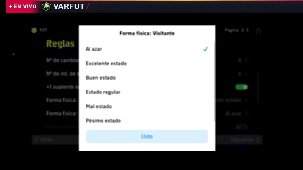 Preparación para el torneo VarFut