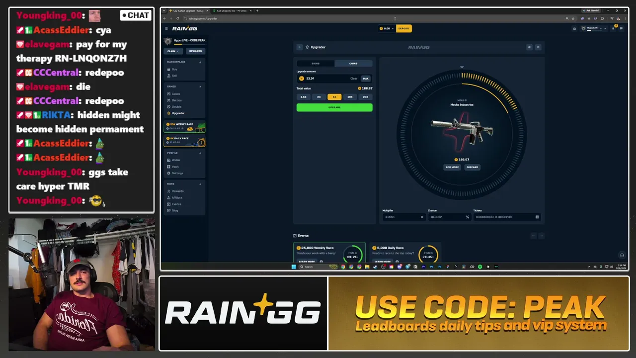 🔴 VIEWERS SPEND MY BALANCE | GIVEAWAYS | RAINBET | RAINGG | LUXDROP | $20,000 IN MONTHLY LBs | !lb | PEAKREWARDS.GG