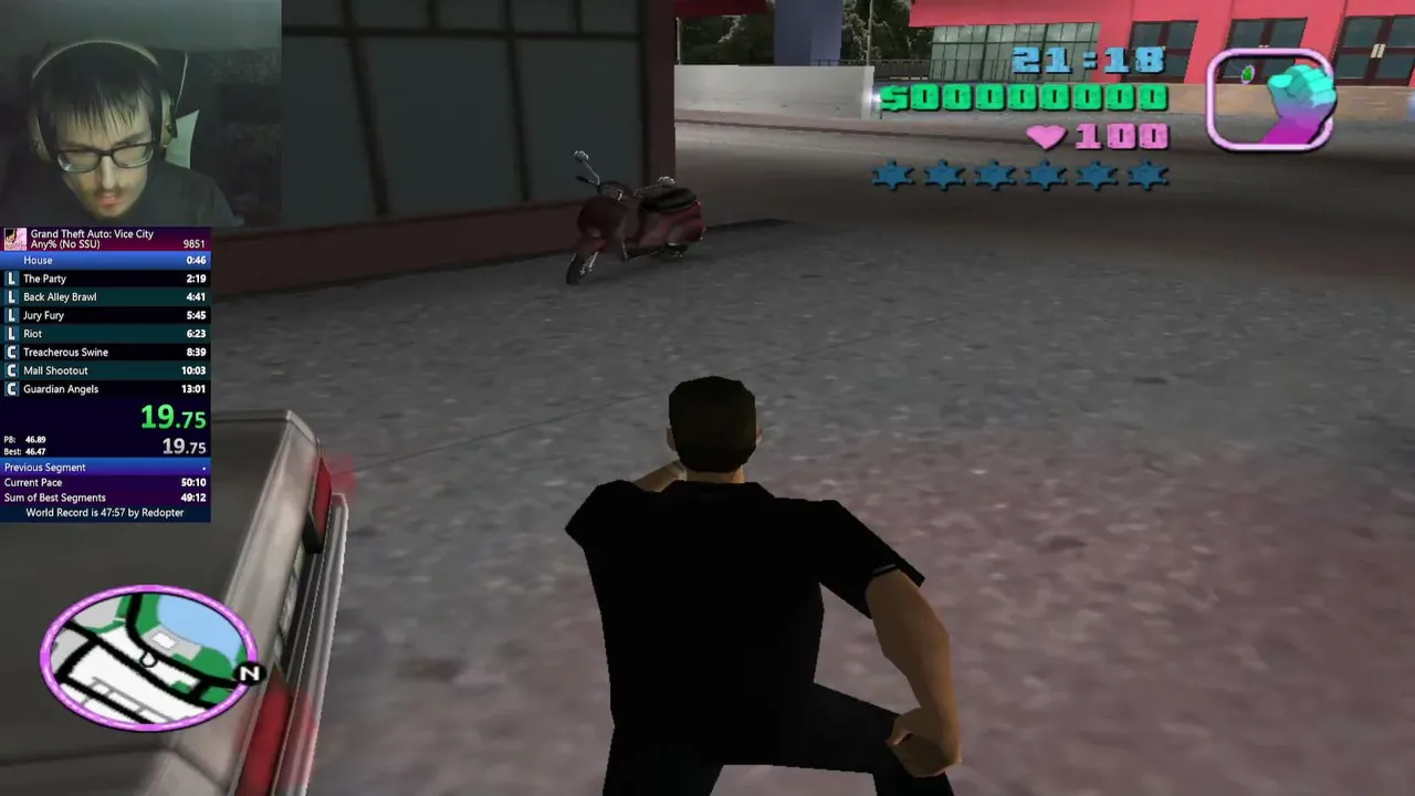 GTA Vice City Speedrun Any% (No SSU) Sub 49:59