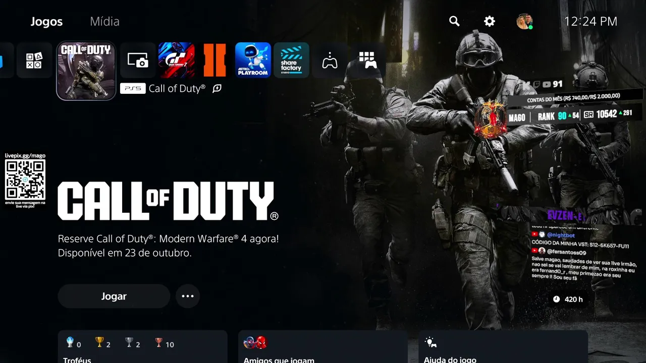 🟢 (PS5) COD WARZONE: RUMO AO TOP 100 DO MUNDO! 🟢