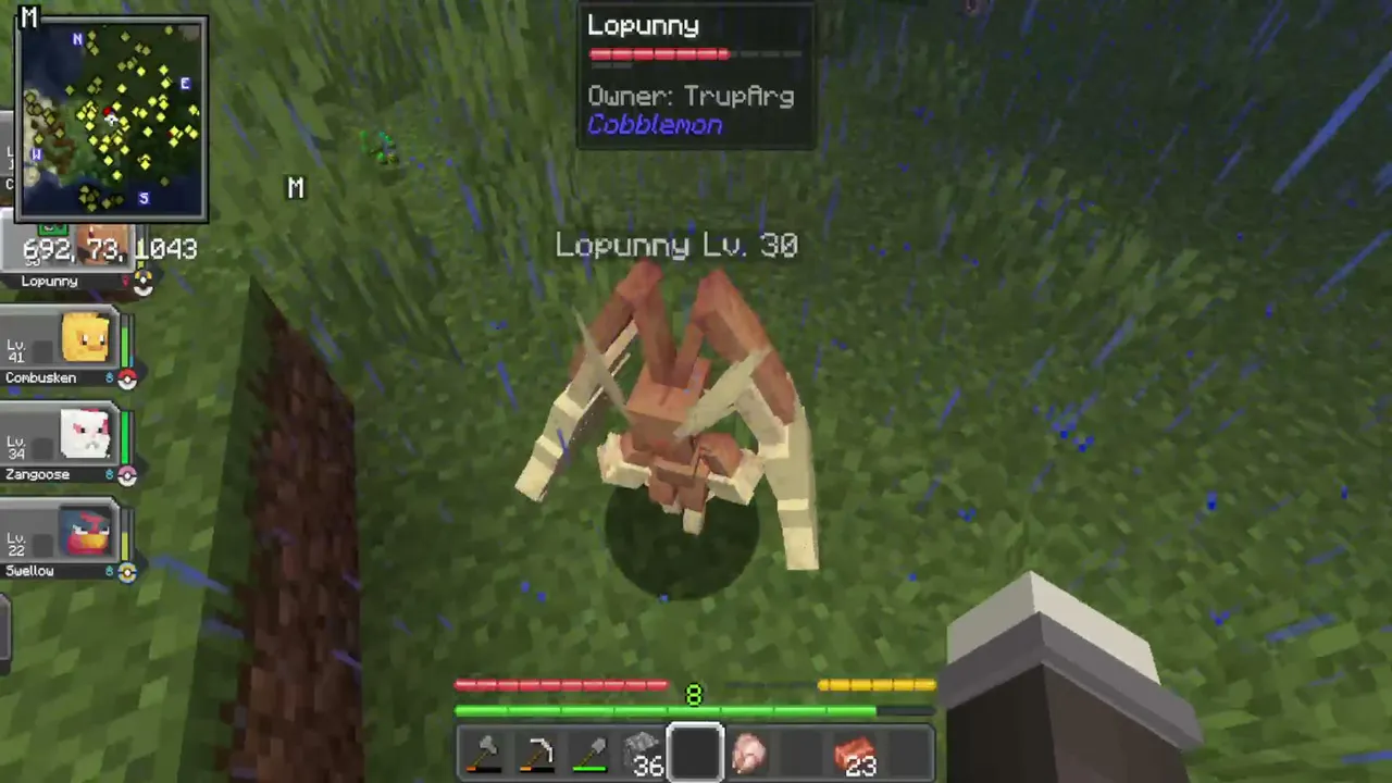 Minecraft de pokemon go