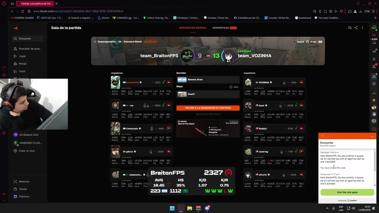 ROAD TO 3K FACEIT!!!!!