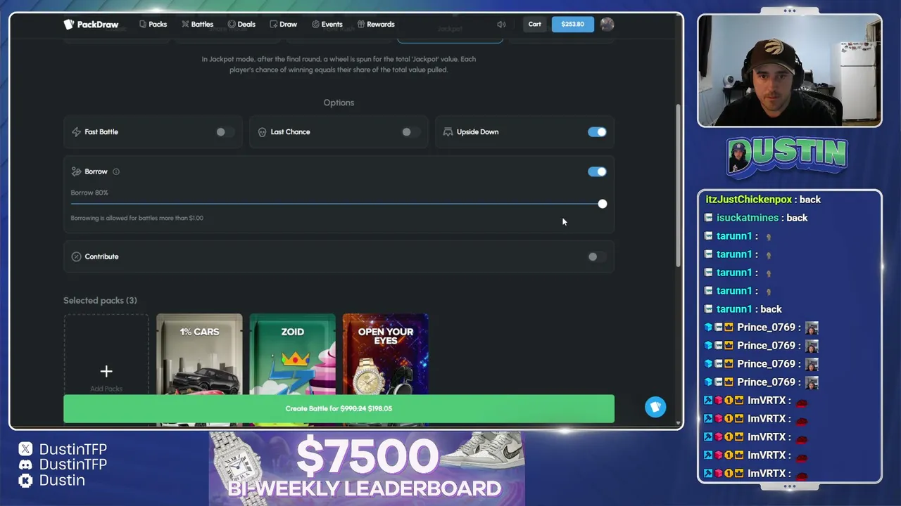 💎 $800 RAW PACKDRAW BATTLES 💎 | 💰  $7,500 BI-WEEKLY RACE 💰  @ !site  | !discord