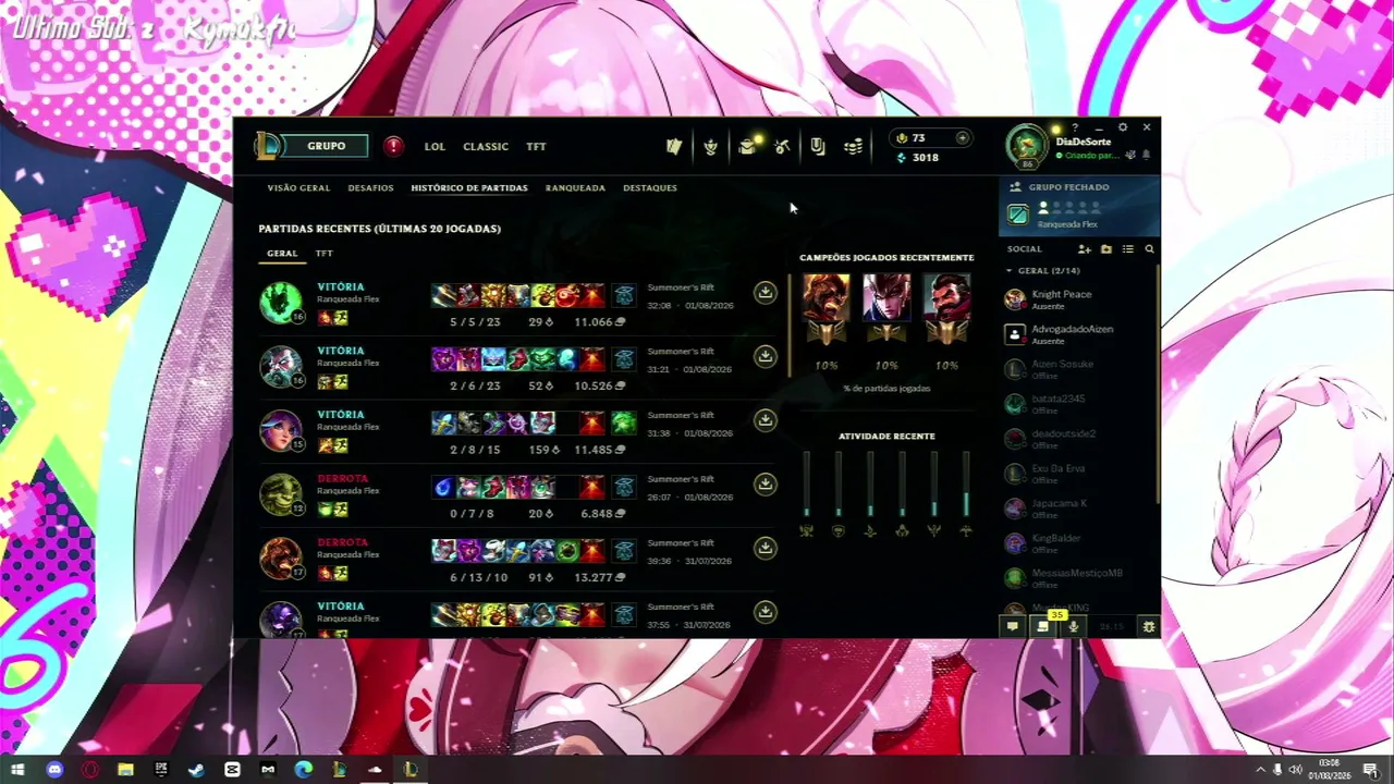 Jogando um League, cola ai :)