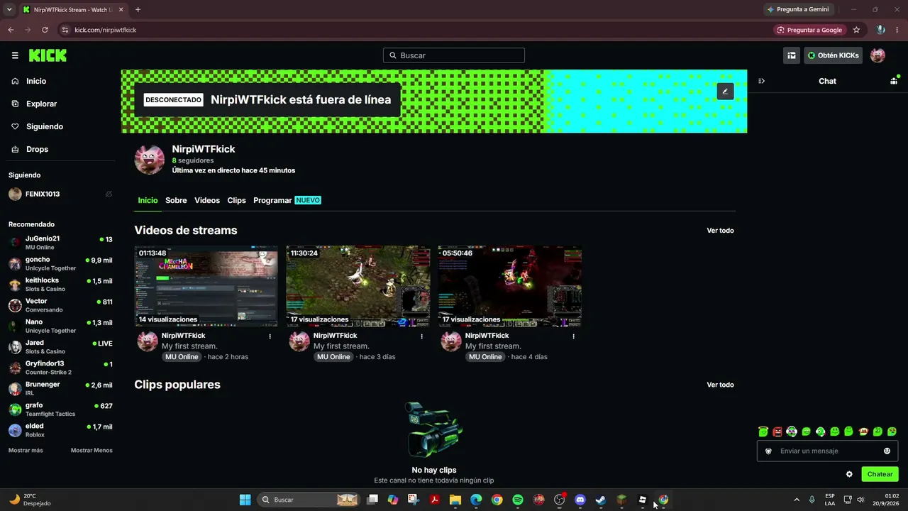 My first stream.