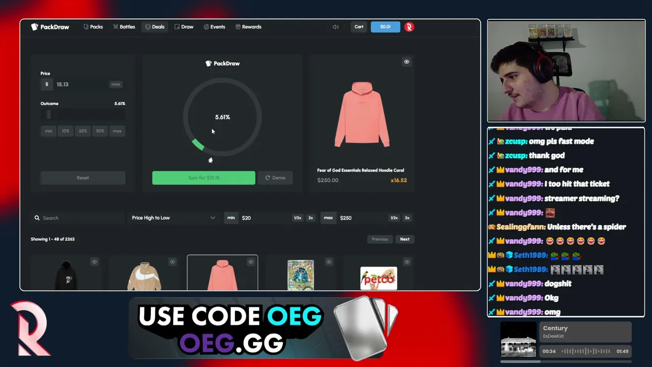 💥$2000 ON !Roobet🦘+ $400 on !Packdraw💎(CHAT CALLS) | !VIP $45K in Leaderboard's OEG.GG🏆 !LB !PLB