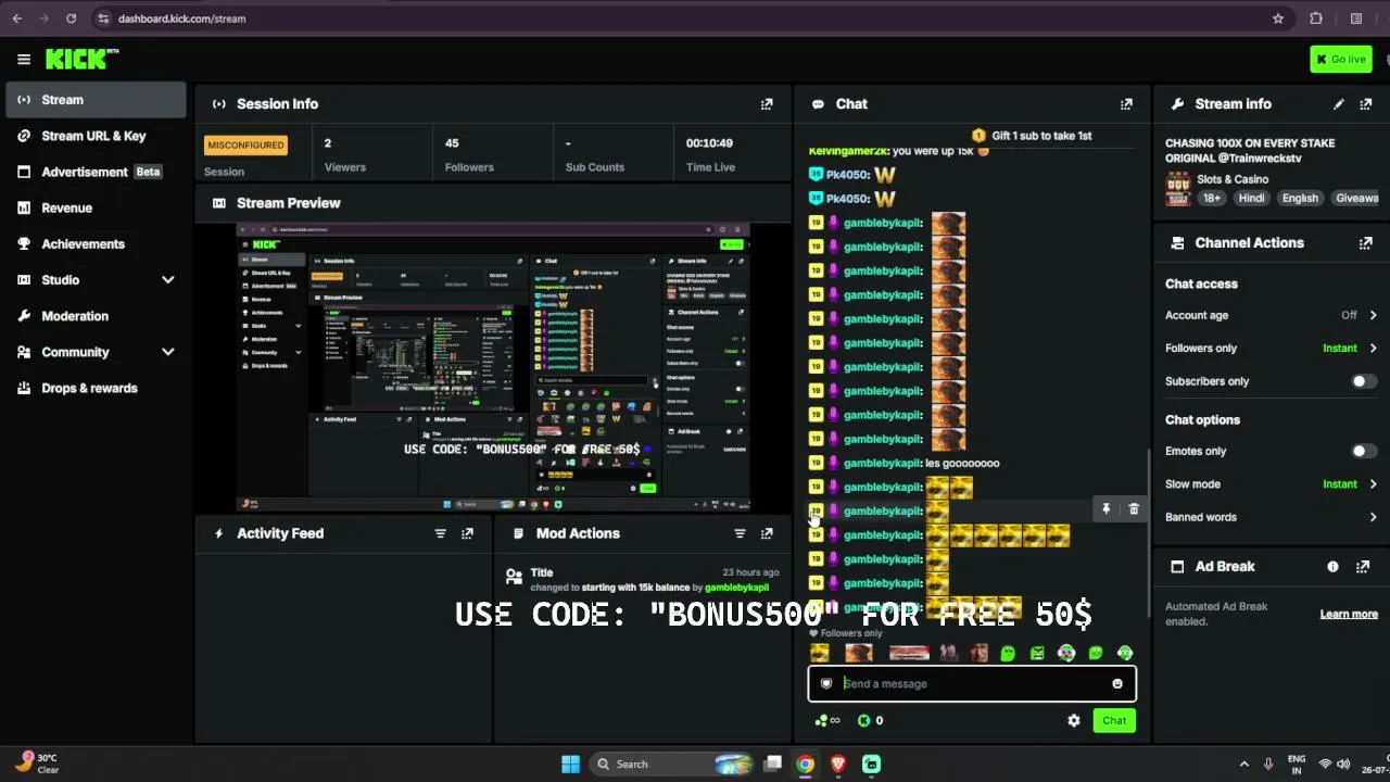 CHASING 100X ON EVERY STAKE ORIGINAL @Trainwreckstv