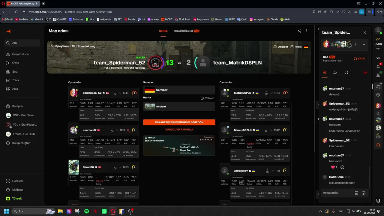 Faceit Günlükleri