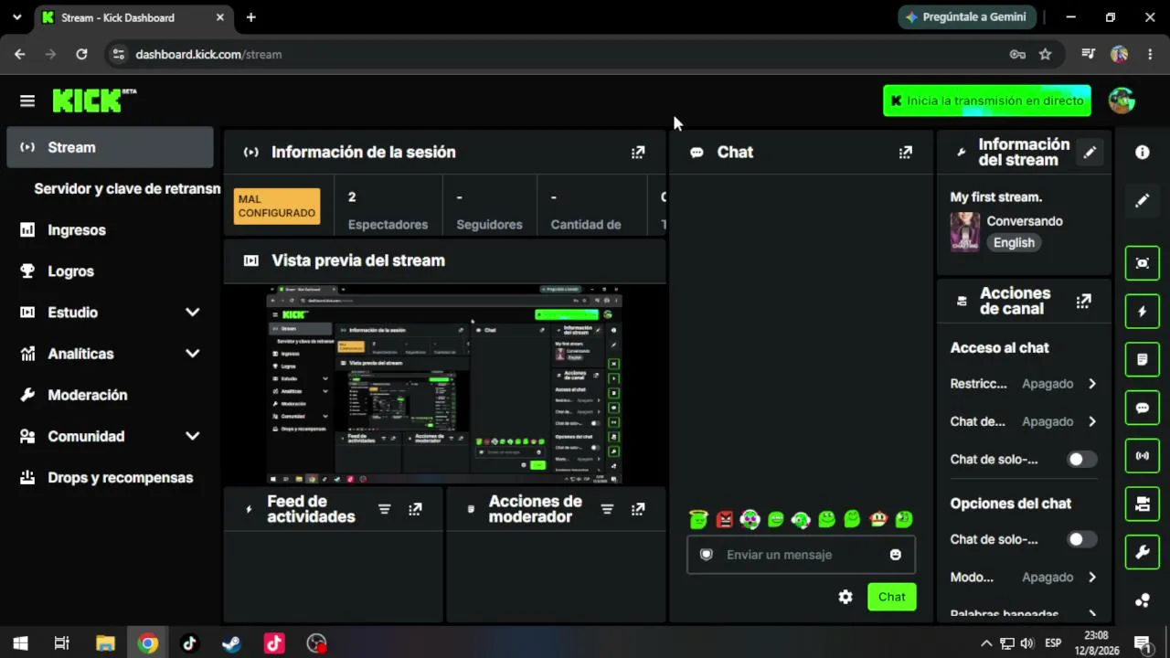 My first stream.