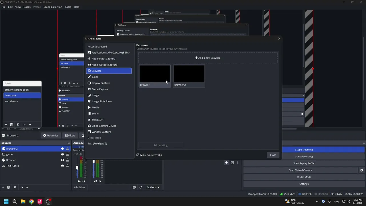 My first stream.