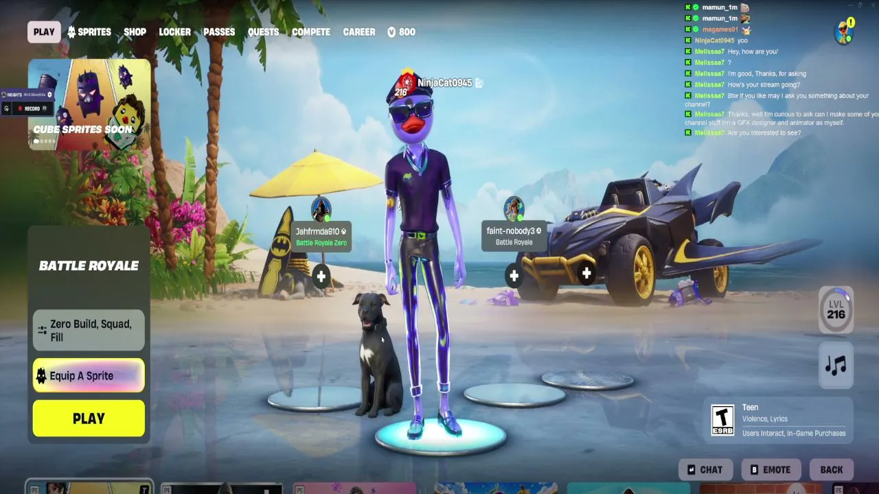 playing fortnite listen to music come chill