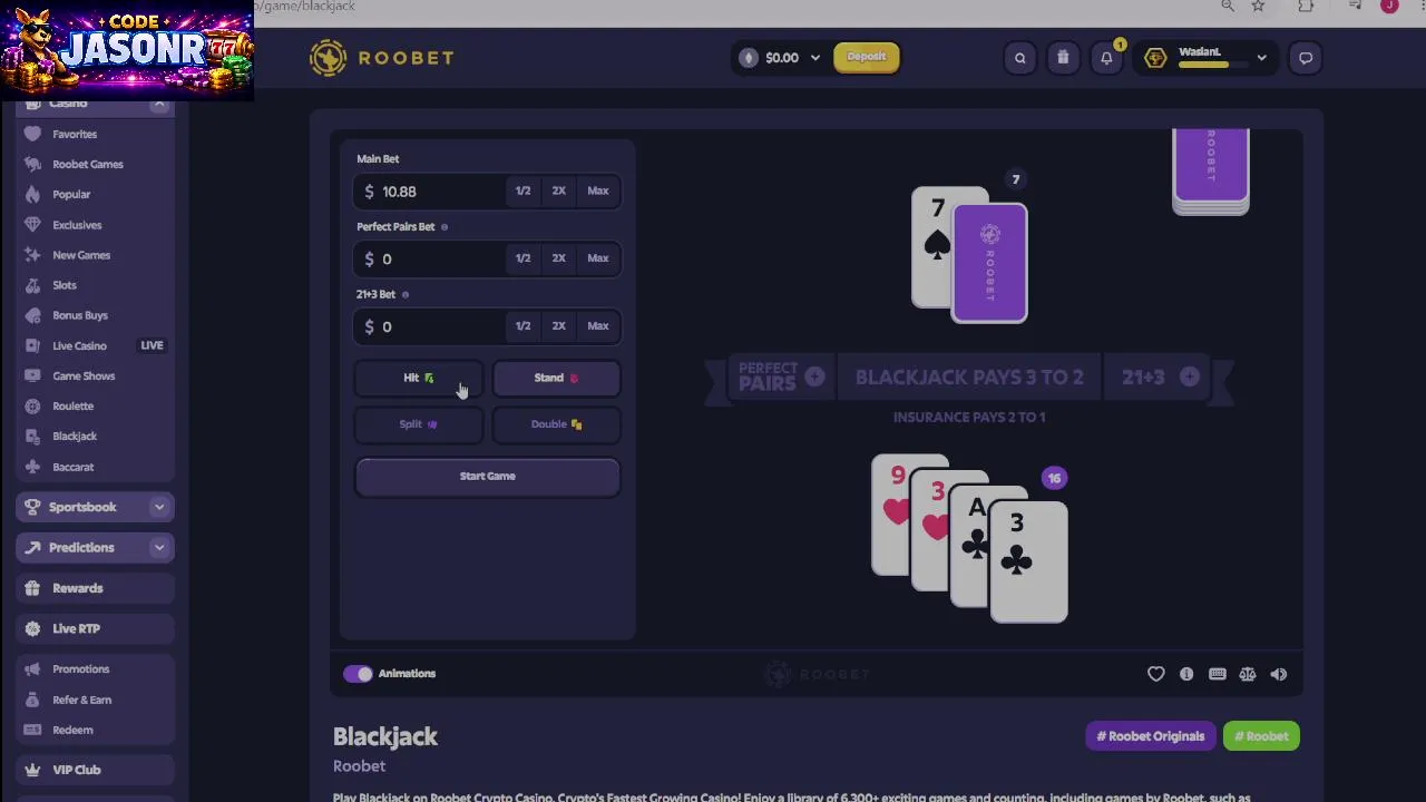 2k raw bal start | Lock in. | Code JasonR on Roobet !roobet