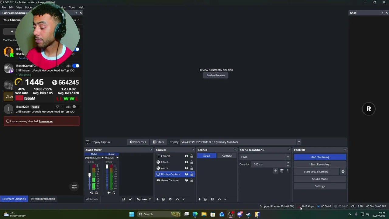 Chill Stream , Faceit Morocco Road To Top 100