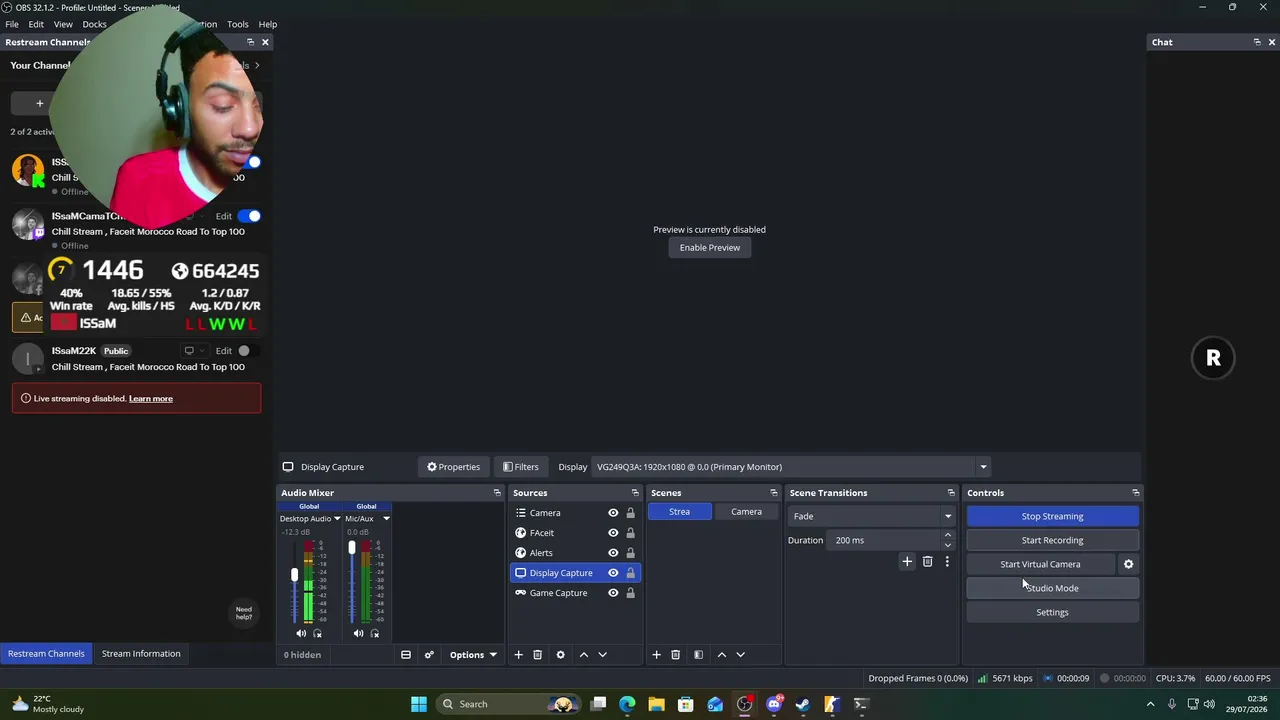Chill Stream , Faceit Morocco Road To Top 100