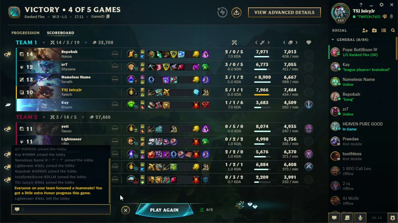 LEAGUE 5 MAN CHADS (ROAD TO 100 FOLLOWERS FOLLOW YOUR BOY)