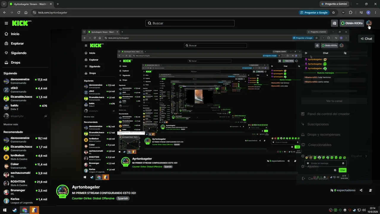 MI PRIMER STREAM CONFIGURANDO ESTO XD!