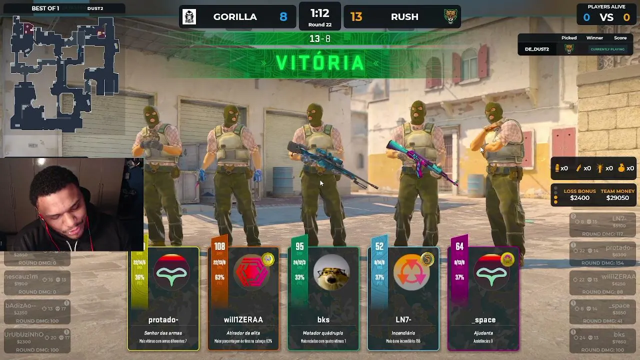 RUSH GAMING EM AÇÃO