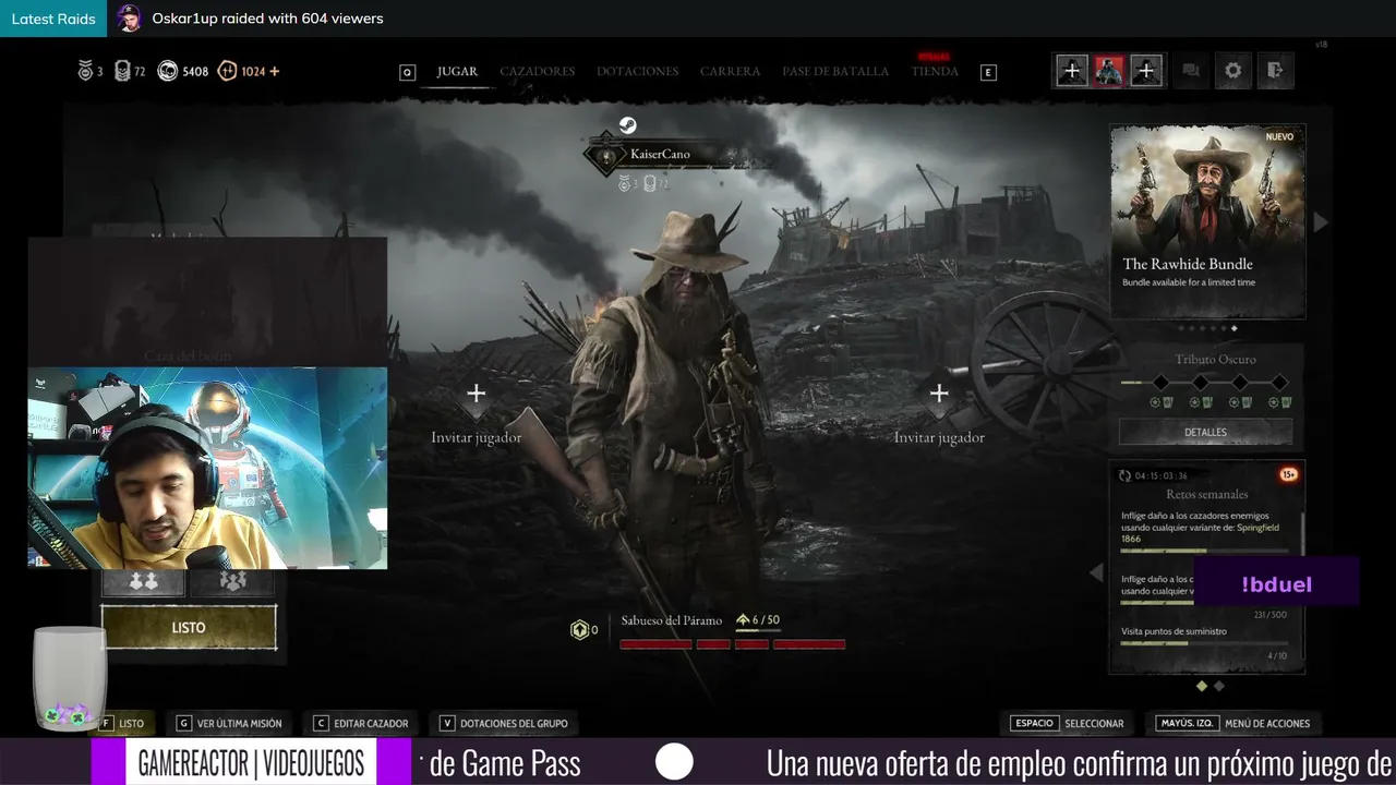 🌑 Hunt: Showdown 1896 | Drops Parte 1/6 | Sobrevive y consigue recompensas 👹 ✨@xkaisercanox✨