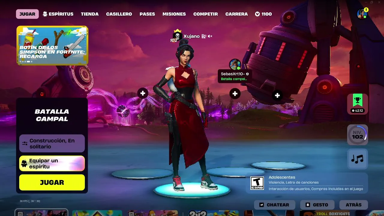 buscando duo para jugar el torneo por afrodita y no te olvides poner tu cancion favorita con !sr
